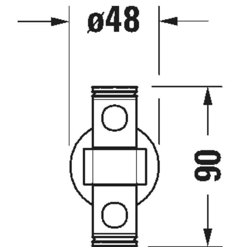 Duravit D Code Swivel 2 Arm Towel Rail - 648mm - Image 4