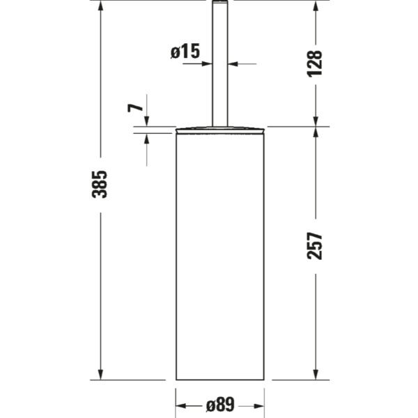Duravit D Code Floor Standing Toilet Brush - Image 2
