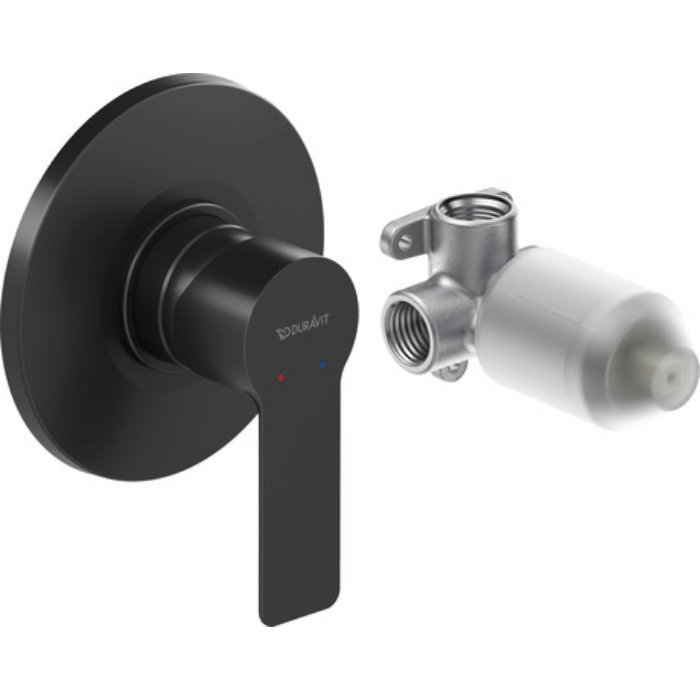 Duravit D-Code Concealed Installation Set For Shower Mixer - Matt Black
