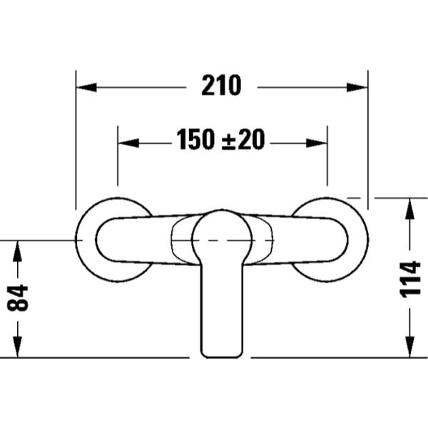 Duravit D-Code Single Lever Shower Mixer For Exposed Installation - Image 2