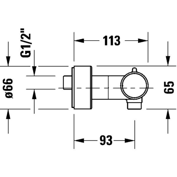 Duravit 1 Outlet Thermostatic Exposed Shower Mixer - Image 3