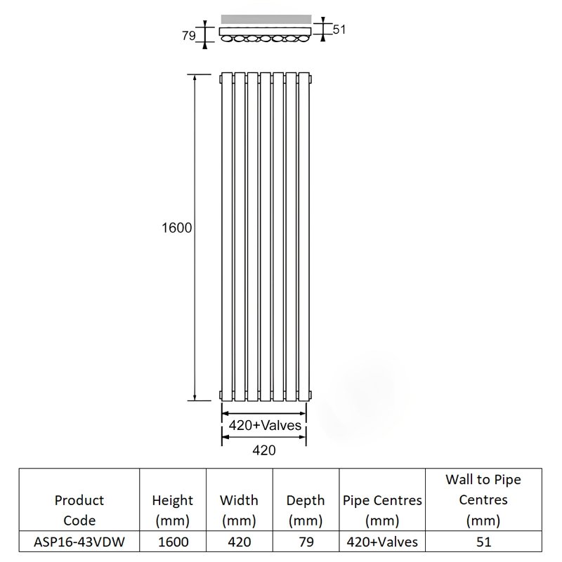 BSUK Aspen Flat Panel Vertical Designer Radiator - Image 11