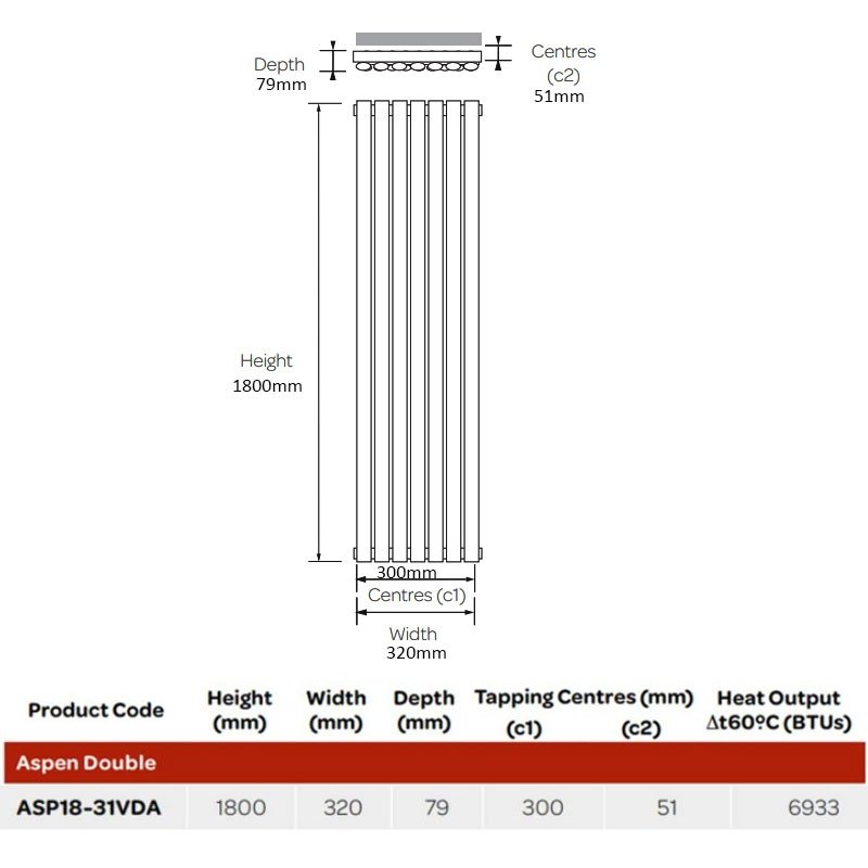 BSUK Aspen Flat Panel Vertical Designer Radiator - Image 8