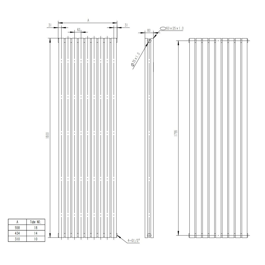 BSUK Aspen Flat Panel Vertical Designer Radiator - Image 12
