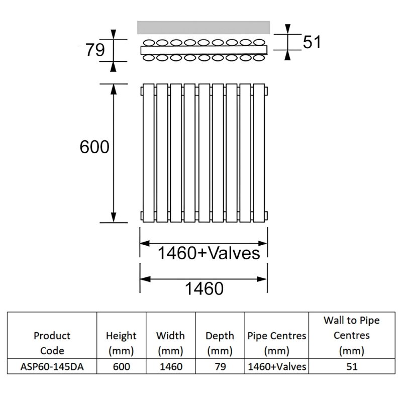 BSUK Aspen Flat Panel Horizontal Designer Radiator - Image 7