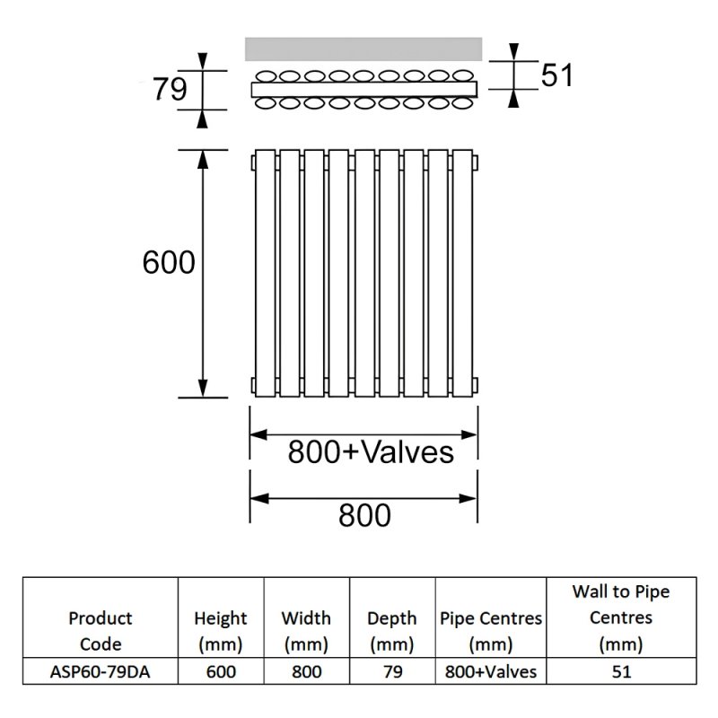 BSUK Aspen Flat Panel Horizontal Designer Radiator - Image 4