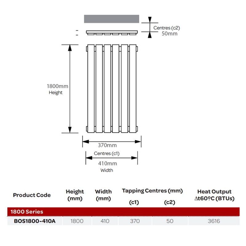 BSUK Boston Flat Panel Vertical Designer Radiator - Image 11