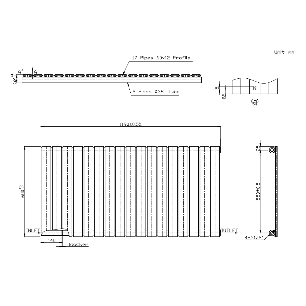 BSUK Boston Flat Panel Horizontal Designer Radiator - Image 21
