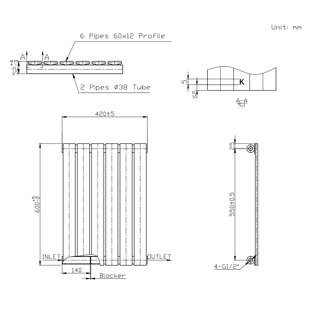 BSUK Boston Flat Panel Horizontal Designer Radiator - Image 23