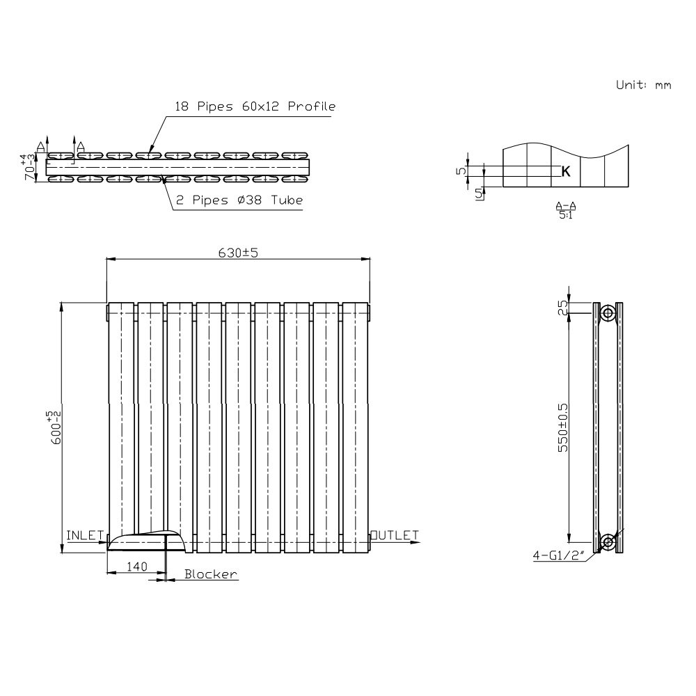 BSUK Boston Flat Panel Horizontal Designer Radiator - Image 12