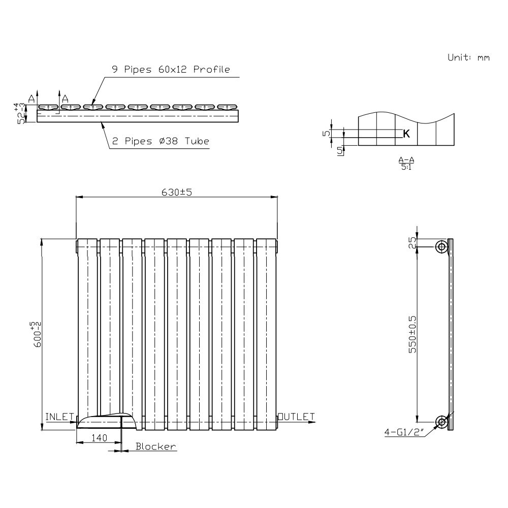 BSUK Boston Flat Panel Horizontal Designer Radiator - Image 24