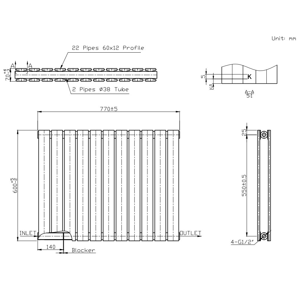 BSUK Boston Flat Panel Horizontal Designer Radiator - Image 13