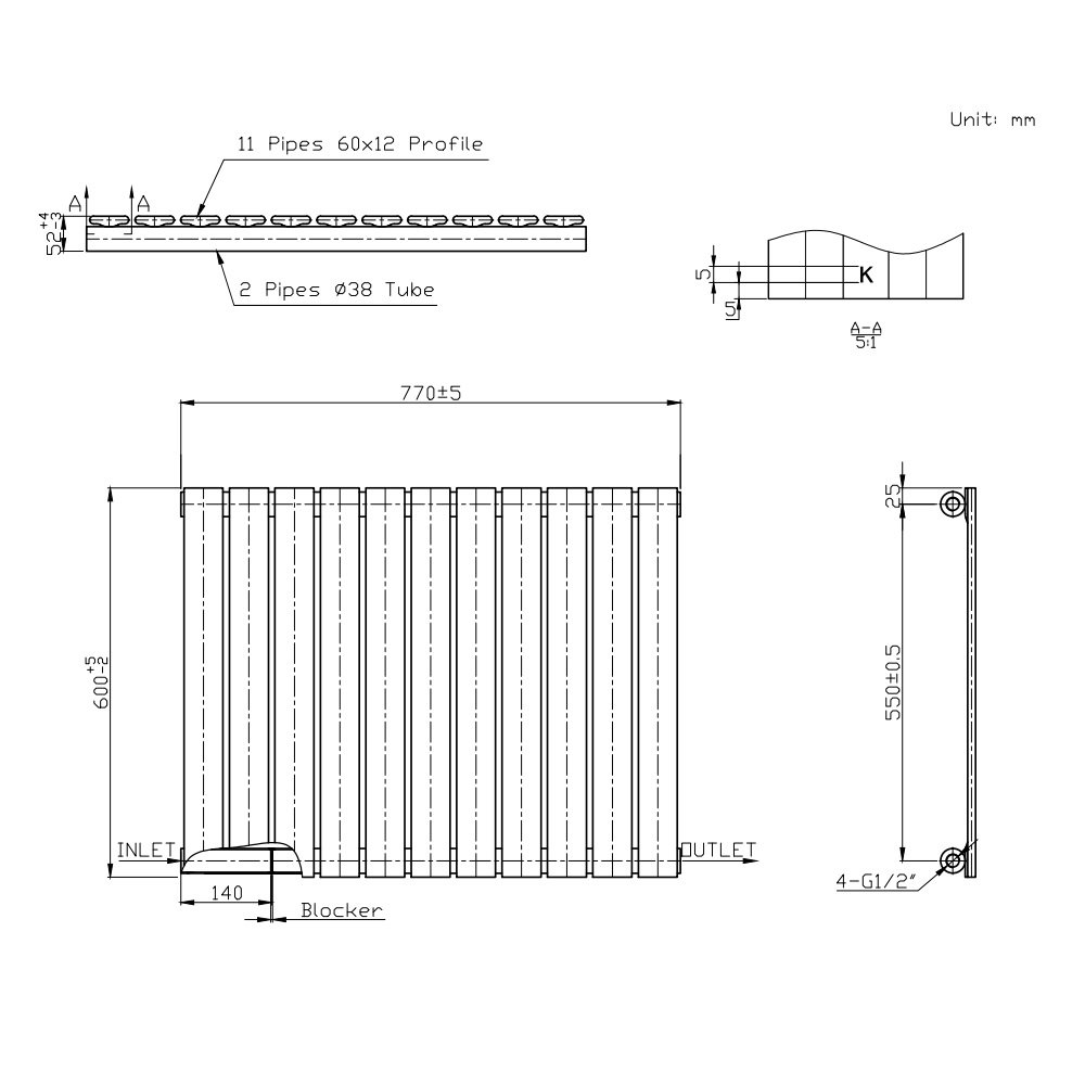 BSUK Boston Flat Panel Horizontal Designer Radiator - Image 25