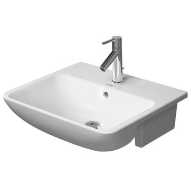 Duravit Me-By-Starck Semi Recessed Basin - 550mm - Pedestal Options
