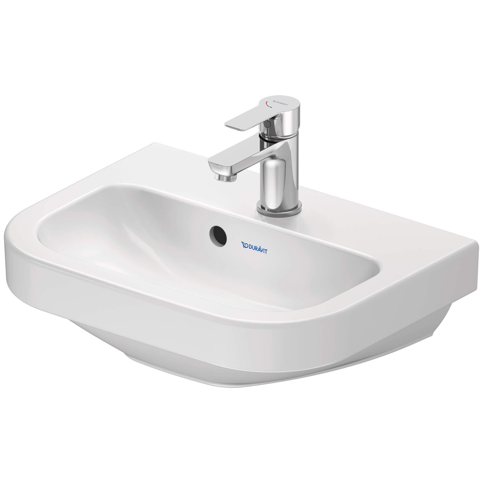 Duravit D-Code Cloakroom Wall Hung Basin - 450mm - Pedestal Options