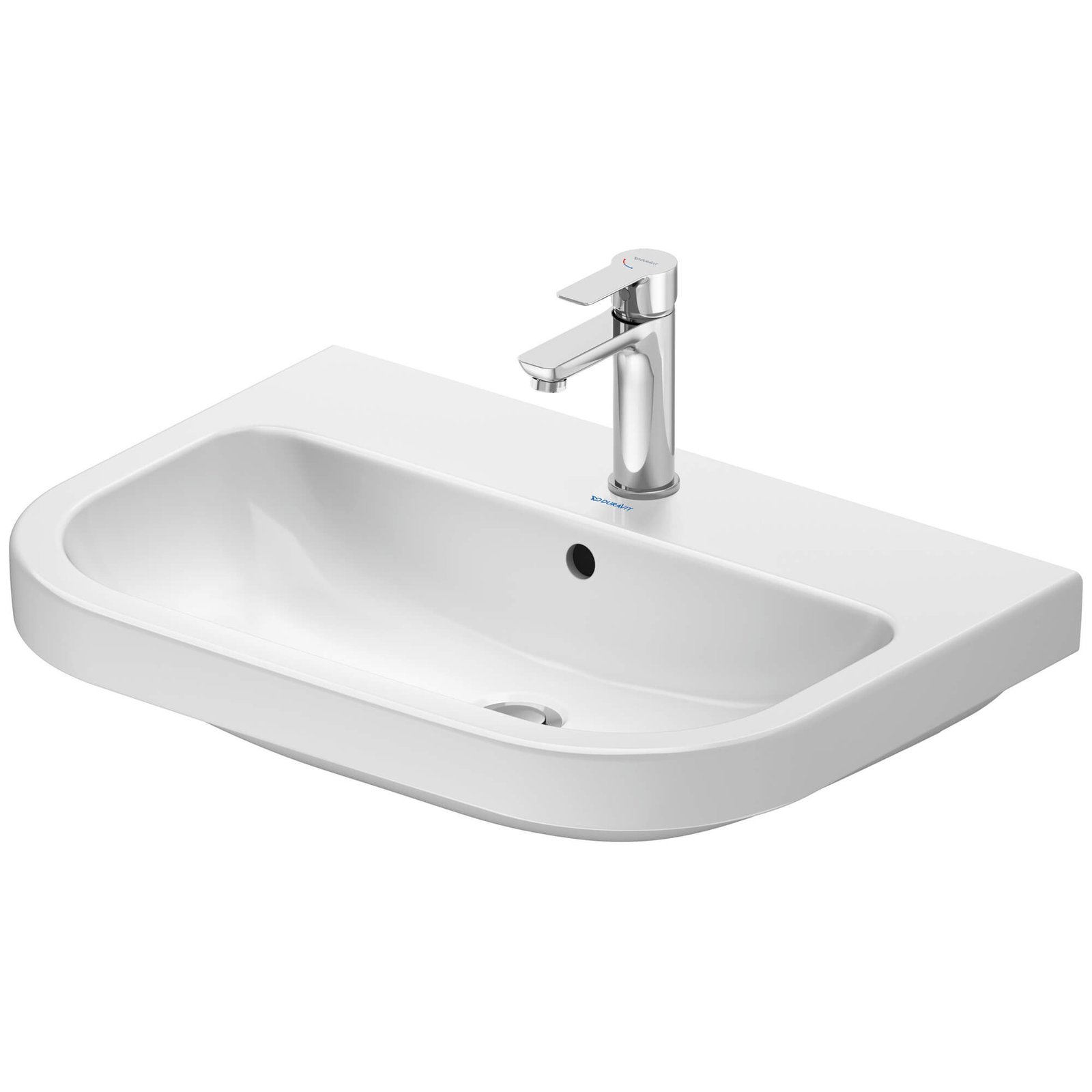 Duravit D-Code Wall Hung Basin - 650mm - Pedestal Options