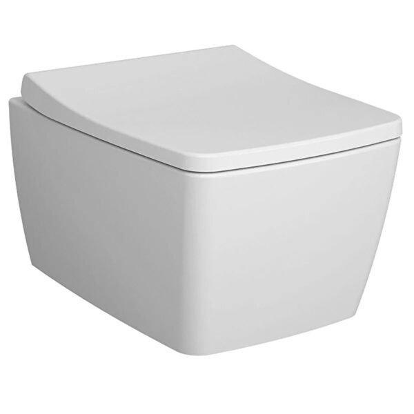 Vitra M-Line Compact Wall Hung Toilet with Soft Close Seat - White - Image 4